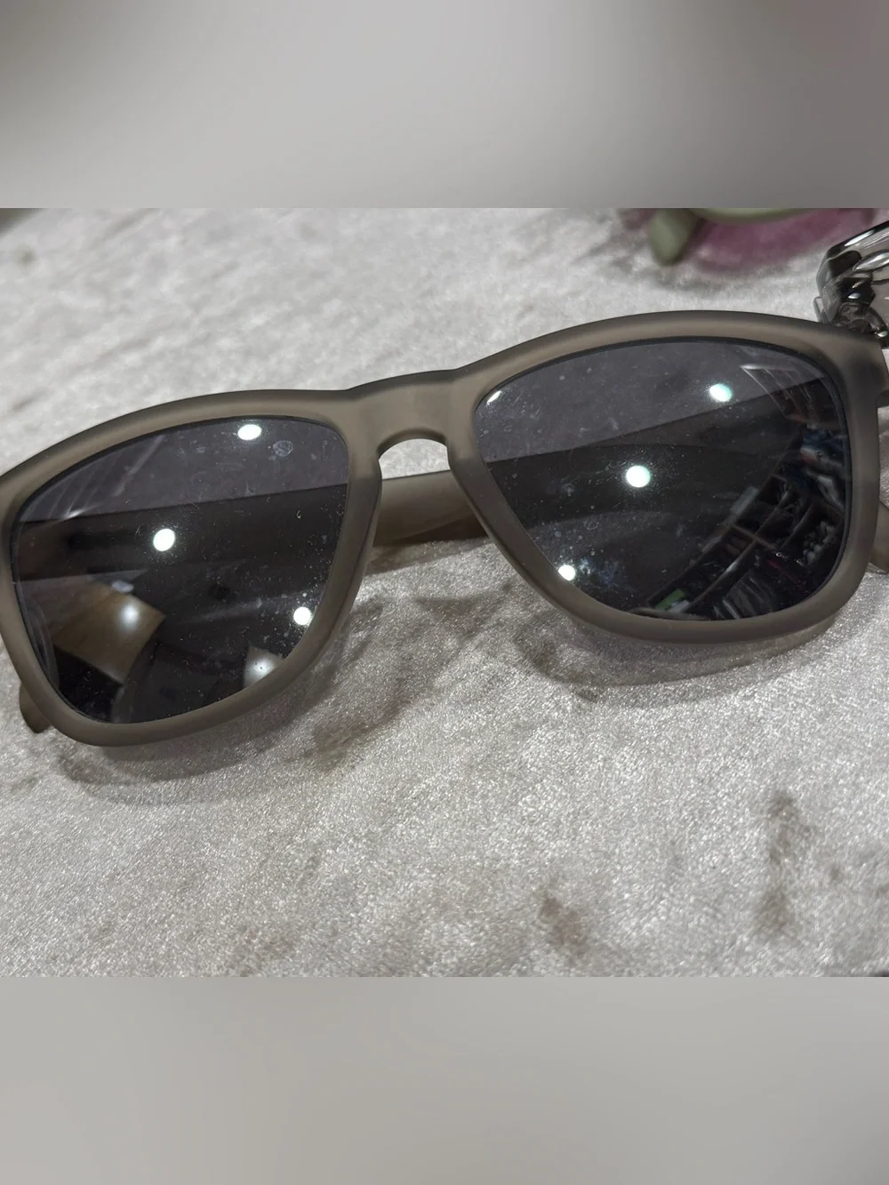 Goodr-Gray Wayfarer Sunglasses with Dark Lenses